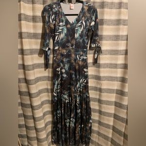 Multi dark colored maxi dress